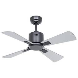 CasaFan ECO NEO III 92 BG-WN/SI WiFi Flügel Wenge/silber stropní ventilátor 12 W (Ø x v) 92 cm x 360 mm čedičově šedá s dálkovým ovládáním, s časovačem, vhodný