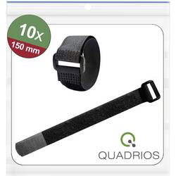 Quadrios 25CA569 kabelový manažer na suchý zip ke spojování háčková a flaušová část (d x š) 150 mm x 20 mm černá 10 ks