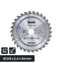 kwb 588257 tvrdokovový pilový kotouč 216 x 30 mm 1 ks