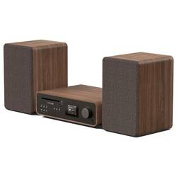 Pure Classic Stereo Coffee Black/Walnut EU/UK Stereosouprava v retro stylu , černá, vlašský ořech