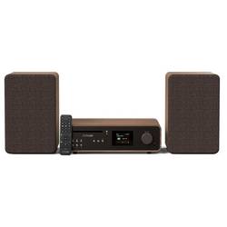 Pure Classic Stereo Coffee Black/Walnut EU/UK Stereosouprava v retro stylu , černá, vlašský ořech