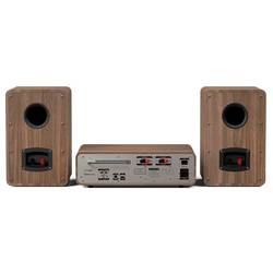 Pure Classic Stereo Coffee Black/Walnut EU/UK Stereosouprava v retro stylu , černá, vlašský ořech