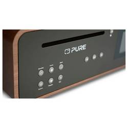 Pure Classic Stereo Coffee Black/Walnut EU/UK Stereosouprava v retro stylu , černá, vlašský ořech