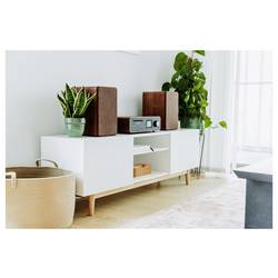 Pure Classic Stereo Coffee Black/Walnut EU/UK Stereosouprava v retro stylu , černá, vlašský ořech