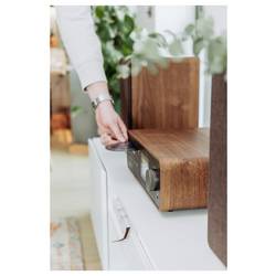 Pure Classic Stereo Coffee Black/Walnut EU/UK Stereosouprava v retro stylu , černá, vlašský ořech