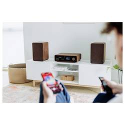 Pure Classic Stereo Coffee Black/Walnut EU/UK Stereosouprava v retro stylu , černá, vlašský ořech