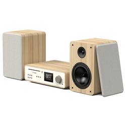 Pure Classic Stereo Cotton White/Oak EU/UK Stereosouprava v retro stylu , dub, bílá