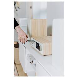 Pure Classic Stereo Cotton White/Oak EU/UK Stereosouprava v retro stylu , dub, bílá