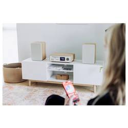 Pure Classic Stereo Cotton White/Oak EU/UK Stereosouprava v retro stylu , dub, bílá