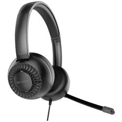 SpeedLink METIS Headset otevřená (On Ear) kabelová stereo černá headset, regulace hlasitosti, Vypnutí zvuku mikrofonu