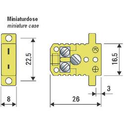 B + B Thermo-Technik 0220 0005 Miniaturní spojka K-typ žlutá NiCrNi žlutá Množství: 1 ks