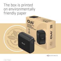 club3D CAC-1908 napájecí adaptér k notebooku, GaN, USB Power Delivery (USB-PD) , 1x USB-C®, 100 W, černá