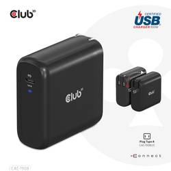 club3D CAC-1908 napájecí adaptér k notebooku, GaN, USB Power Delivery (USB-PD) , 1x USB-C®, 100 W, černá