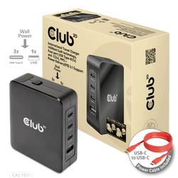 club3D CAC-1917 USB nabíjecí hub, GaN, 1x USB A , 3x USB-C®, 140 W, Dodávka energie, černá