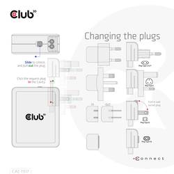 club3D CAC-1917 USB nabíjecí hub, GaN, 1x USB A , 3x USB-C®, 140 W, Dodávka energie, černá