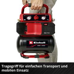 Einhell TE-AC 18/75 Li OF-Solo, 4020410, Akumulátorový kompresor, 8 bar, Bez akumulátoru, analogový manometr, 1 válec