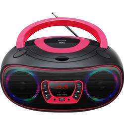 Denver TCL-212BT 111141300011 rádio s CD, FM, AUX, CD, USB, Bluetooth, ambient light, růžová