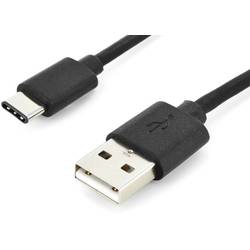Digitus USB kabel USB 2.0 USB-C ® zástrčka, USB-A zástrčka 1.80 m černá stíněný AK-300154-018-S