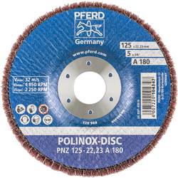 PFERD TOOLS 44692267 Brusný disk POLINOX PNZ, Ø 125 mm, otvor Ø 22,23 mm, a 180 pro jemné broušení a dokončování 125 mm 5 ks