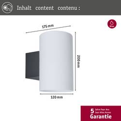 Paulmann 94186 venkovní nástěnné osvětlení LED E27 15 W antracitová