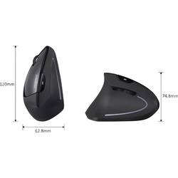 Perixx Perimice-713L optická ergonomická myš, přenos USB, 5 tlačítko, 2000 dpi, černá