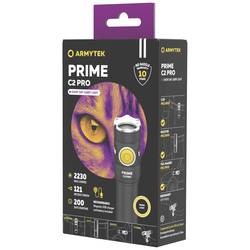 ArmyTek Prime C2 Pro Magnet USB Warm LED kapesní svítilna, s klipem na opasek, s brašnou, napájeno akumulátorem, 2230 lm, 118 g