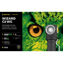 ArmyTek Wizard C2 WG Warm LED čelovka, napájeno akumulátorem, 1100 lm, 13 h, F09201W