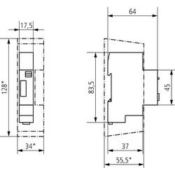 Theben 0090001 schodišťový časový spínač montáž na lištu 230 V/AC