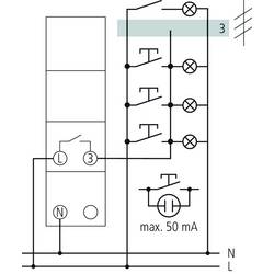 Theben 0090001 schodišťový časový spínač montáž na lištu 230 V/AC