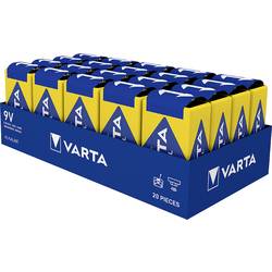 Varta baterie 9 V alkalicko-manganová 640 mAh 9 V 20 ks