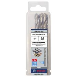 Bosch Accessories 2608585509 HSS kovový spirálový vrták 8.2 mm Celková délka 117 mm broušený DIN 338 válcová stopka 5 ks