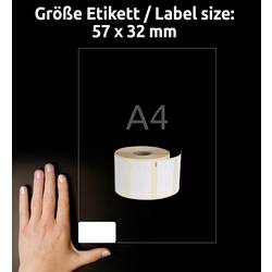 Avery-Zweckform etikety v roli kompatibilní náhradní DYMO 11354, S0722540 57 x 32 mm papír bílá 1000 ks přemístitelné univerzální etikety AS0722540