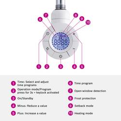 Bosch Home Comfort Heat radiator 4500 1703x600 žebříkový radiátor do koupelny 1000 W bílá