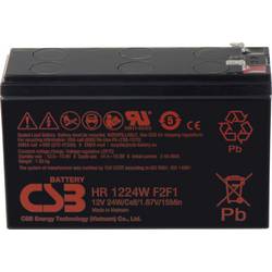 CSB Battery HR 1224W high-rate HR1224WF2F1 olověný akumulátor 12 V 5.8 Ah olověný se skelným rounem (š x v x h) 151 x 98 x 51 mm plochý konektor 6,35 mm