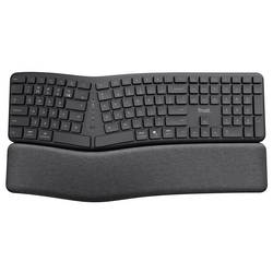 Trust Keyra ERGO Wireless Multi Keyboard DE Bluetooth®, bezdrátový klávesnice ergonomická německá, QWERTZ černá