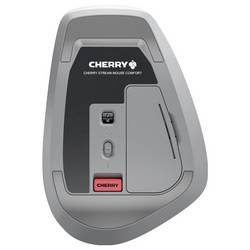 CHERRY MSW Stream Comfort optická myš, přenos bezdrátový, 6 tlačítko, 4000 dpi, bílá
