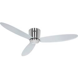 CasaFan ECO PLANO II 132 BN-SI WiFi Flügel lack silber stropní ventilátor 28 W (Ø x v) 132 cm x 160 mm chrom (kartáčovaný) s dálkovým ovládáním, s časovačem,