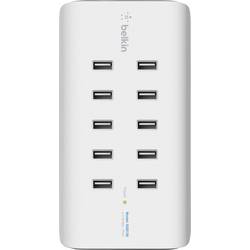 Belkin RockStar USB nabíjecí hub, 10x USB A, 120 W, bílá, černá