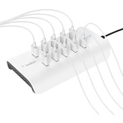 Belkin RockStar USB nabíjecí hub, 10x USB A, 120 W, bílá, černá