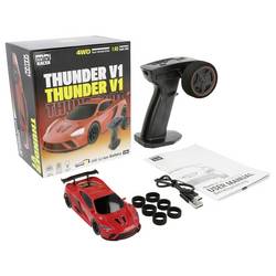 MODSTER MODSTER Mini Racer Thunder V1 Red 1/40 červená 1:40 RC model auta elektrický závodní auto, sportovní auto 4WD (4x4) RtR 2,4 GHz vč. akumulátorů a