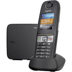 Gigaset E630 DECT, GAP bezdrátový analogový telefon outdoorový, kapesní svítilna, konektor na sluchátka černá