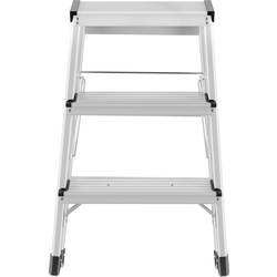 Hailo D60 4443-701 hliník dvojité skládací schůdky skládací max.prac. výška: 235 cm stříbrná, černá 2.8 kg