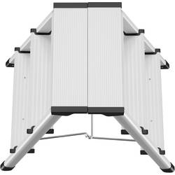 Hailo D60 4443-701 hliník dvojité skládací schůdky skládací max.prac. výška: 235 cm stříbrná, černá 2.8 kg