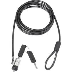 Dicota kabelový zámek pro notebooky, kódový zámek s klíčem další klíč slouží jako náhradní 2 m Security T-Lock Pro, Single (3 x 7 mm slot)