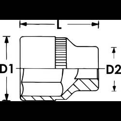 Hazet V2419N V2419N vložka pro nástrčný klíč 7 mm 7 mm 1/4 (6,3 mm)