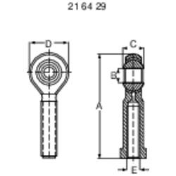 kloubová hlava Modelcraft TSM 6, 1 ks, ocel