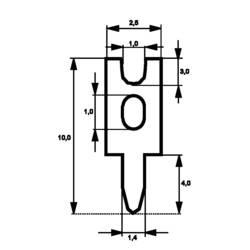Vogt Verbindungstechnik 1016L.68 pájecí kolík Kontaktní plocha pocínovaný 100 ks (d x š) 10 mm x 3.5 mm