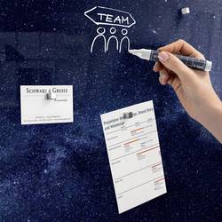 Sigel magnetický skleněný stůl Artverum Galaxy (š x v) 60 cm x 40 cm modrá GL283