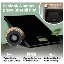 Clatronic KW 3820 Glas schwarz kuchyňská váha digitální digitální Max. váživost=5000 g černá 210 x 180 x 20