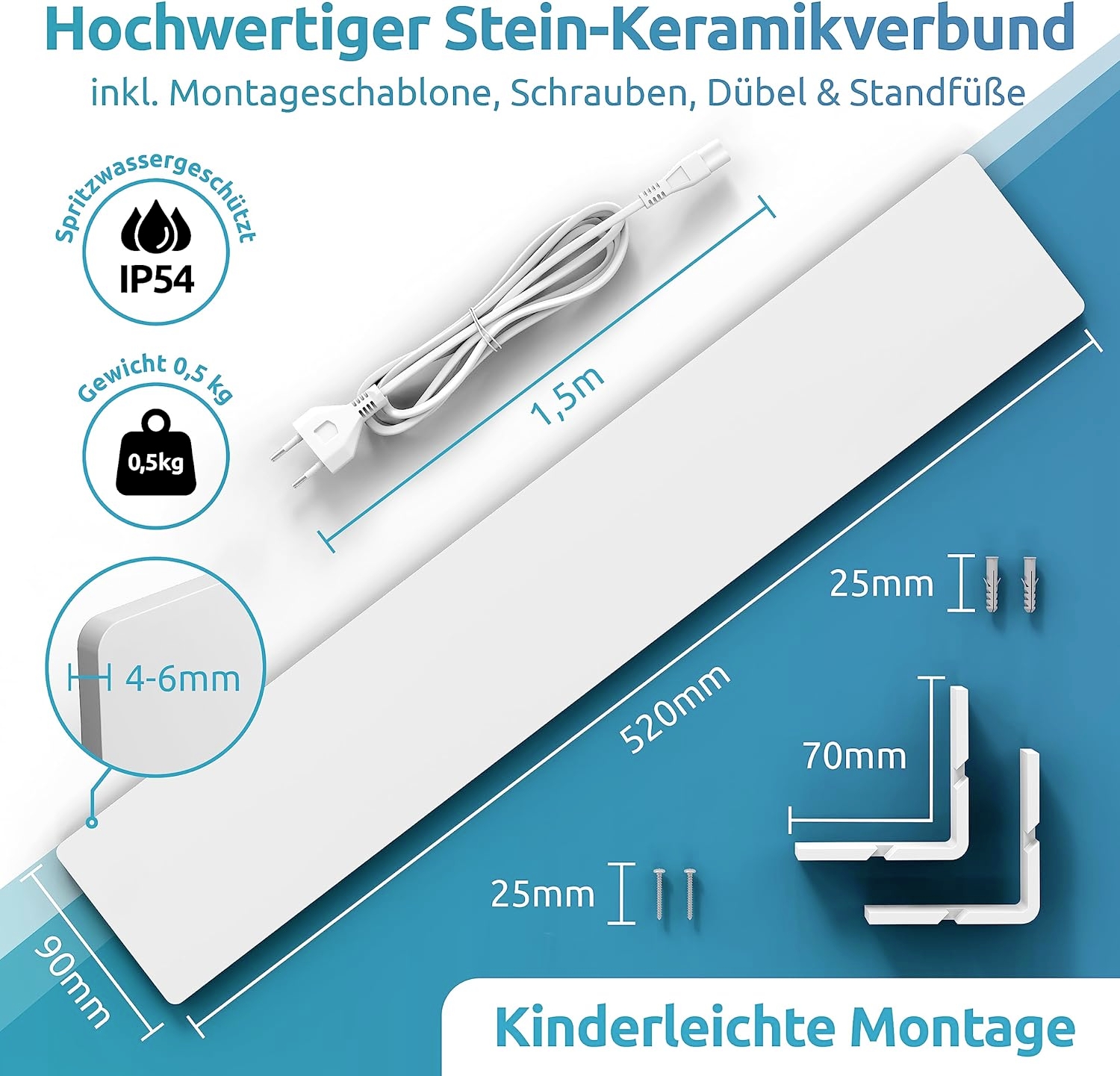 Schimmel-DRY EDH-WHI-SDRY-M1 odvlhčovač stěn / odstraňovač plísně, M1, bílá